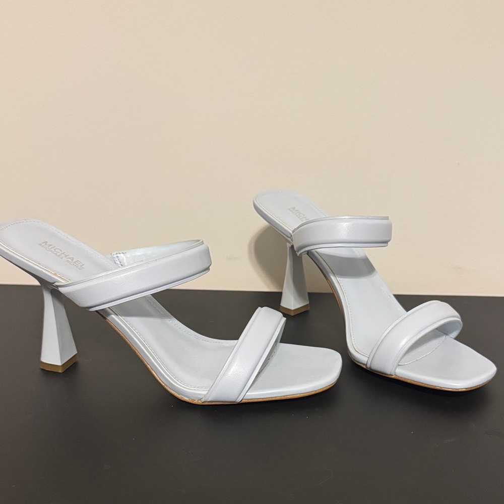 Michael Kors Blue Gray Heeled Sandals